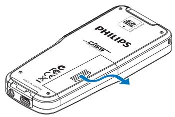 PHILIPS LFH 9375 - Einsetzen der Batterien - 1