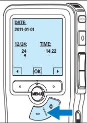 PHILIPS LFH 9375 - Einstellen von Datum und Uhrzeit - 3