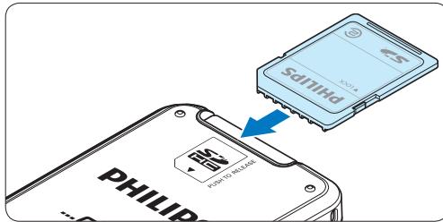 PHILIPS LFH 9375 - Insertary y extraer la tarjeta de memoria - 1