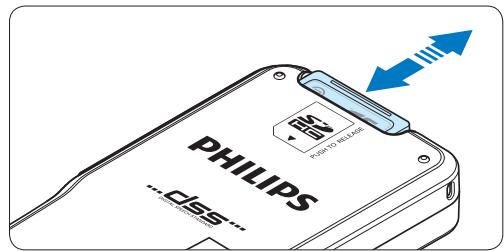 PHILIPS LFH 9375 - Mettre en place/retirer la carte mémoire - 2