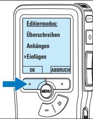 PHILIPS LFH 9375 - Eine Aufnahme bearbeiten (Einfügen/Überschreiben/Anhängen) - 5