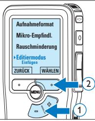 PHILIPS LFH 9375 - Eine Aufnahme bearbeiten (Einfügen/Überschreiben/Anhängen) - 3