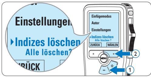 PHILIPS LFH9120,  LFH9120,  LFH9375,  LFH9380,  LFH9398,  LFH9399,  LFH-9172 - Löschen aller Indexmarkierung - 2