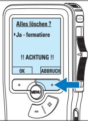 PHILIPS LFH9120,  LFH9120,  LFH9375,  LFH9380,  LFH9398,  LFH9399,  LFH-9172 - Formatieren einer neuen Speicherkarte - 2
