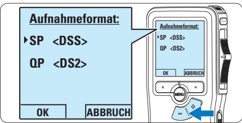 PHILIPS LFH9120,  LFH9120,  LFH9375,  LFH9380,  LFH9398,  LFH9399,  LFH-9172 - Ändern des Aufnahmeformats - 4