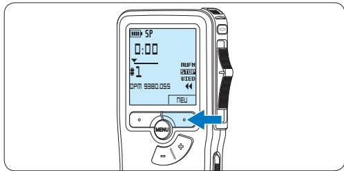 PHILIPS LFH9120,  LFH9120,  LFH9375,  LFH9380,  LFH9398,  LFH9399,  LFH-9172 - Erstellen einer neuen Aufnahme   Gehen Sie wie folgt vor, um eine Aufnahme mit dem Pocket Memo zu erstellen: - 2
