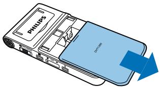 PHILIPS DVT1300 - Insérer les piles ou accus - 1