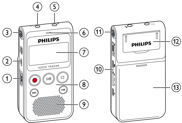 PHILIPS DVT1300 - Face avant et arrêté - 1