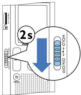 PHILIPS DVT2700 - Allumer et éteindre l'appareil - 1