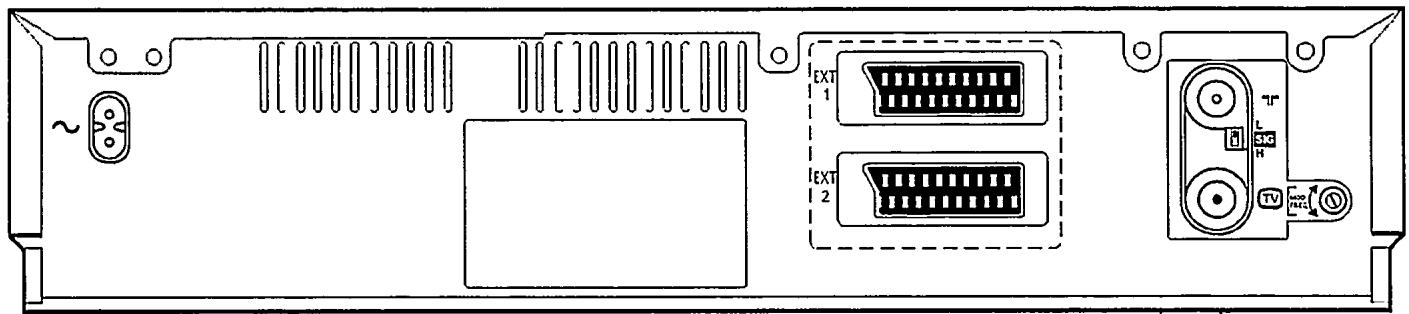 PHILIPS 3SB32 - Le panneau arrière du magnétoscope - 1
