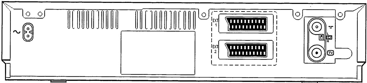 PHILIPS 3SB469 - Le panneau arrière du magnétoscope - 1
