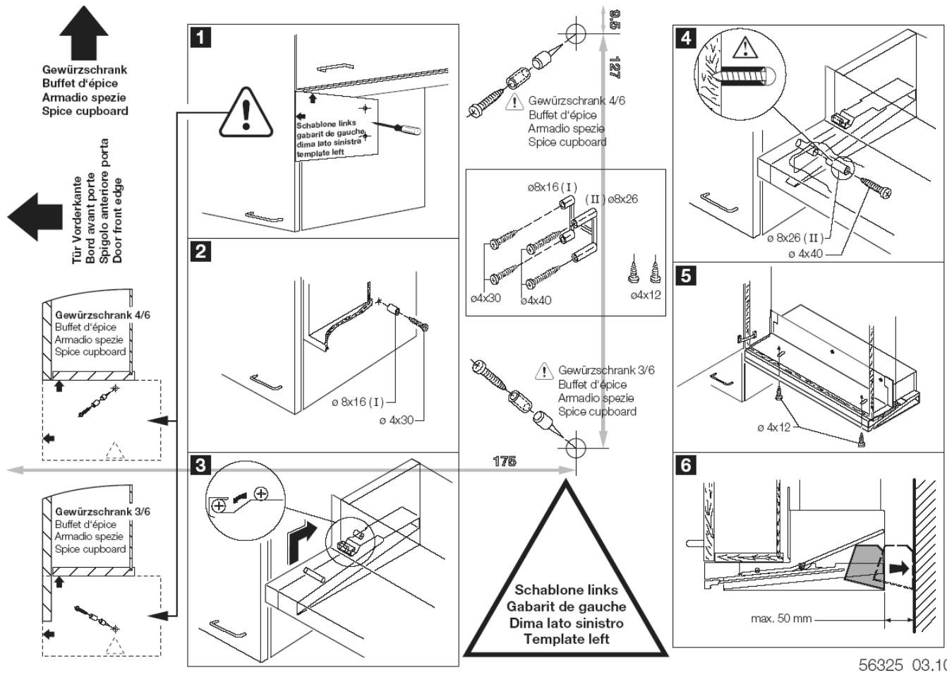 AEG-ELECTROLUX DA GL55Z  - INSTALLATION GUIDE - Réglage du volume d'air désiré: - 8