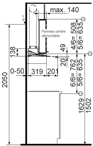 AEG-ELECTROLUX DA GL55Z  - INSTALLATION GUIDE - Réglage du volume d'air désiré: - 2