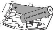PHILIPS AX5211 - Insertion des piles AAA (LR03, UM4) - 1