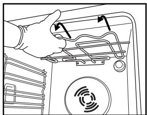 WHIRLPOOL AKZM 8530 - MOVING THE TOP HEATING ELEMENT (SOME MODELS ONLY) - 2