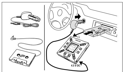 PHILIPS SA107 - UTILIZACION EN EL VEHICULO (CONEXIONES SUMINISTRADAS O DISPONIBLES DE FORMA OPCIONAL) - 1