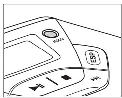 PHILIPS AX5001 - Sélection des différentes possibités de lecture - MODE - 1