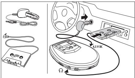 PHILIPS AX5004 - Utilización en el automóvil (conexiones incluidas u.optionales) - 1