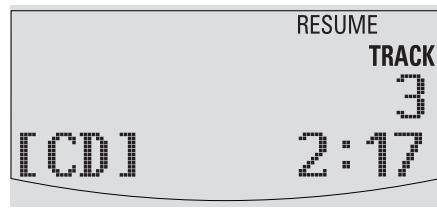 PHILIPS EXP431/00C - Storing the last position played – RESUME - 2