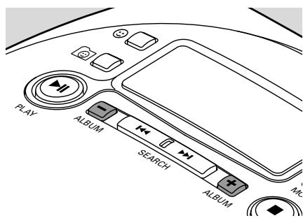 PHILIPS EXP431/00C - Auswahlen eines Albums während der Wiedergabe - 1