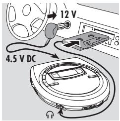 PHILIPS EXP511 - Extraiga siempre el adaptador de tensión de la toma del encendedor del vehículo cuando no esté utilizando el equipo. - 1