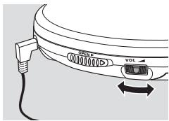 PHILIPS EXP511 - Einstellen der Lautstärke - 1