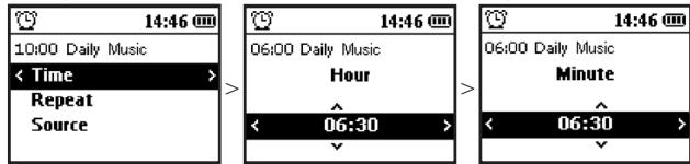 PHILIPS PSS210 - Setting Alarm Time - for users with 24 hour settings - 1
