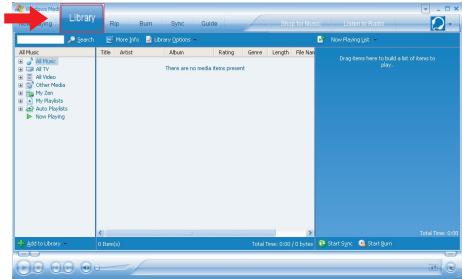 PHILIPS PSS220 - Adding songs to the Windows Media Player Library - 2