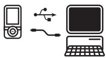 PHILIPS SA3123 - Utilisation du câble USB fourni - 1