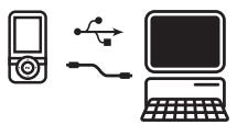 PHILIPS SA3125-37B - Utilisation du cable USB fourni - 1