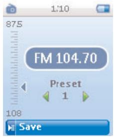 PHILIPS SA3125-37B - Écoute d'une station de radio préseLECTIONnée - 1