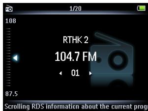PHILIPS SA5225BT - Enregistrement manuel d'une station radio dans une présélection - 1