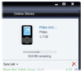 PHILIPS SA5225BT - Sélection de fichiers et de playlists pour la synchronisation manuelle - 2