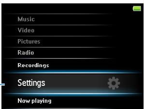 PHILIPS SA5225BT - Réglages - 1