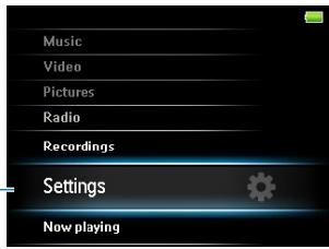 PHILIPS SA5245BT - Réglages - 1
