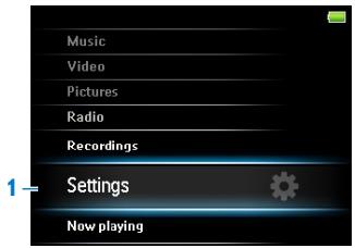 PHILIPS SA5285BT - Réglages - 1