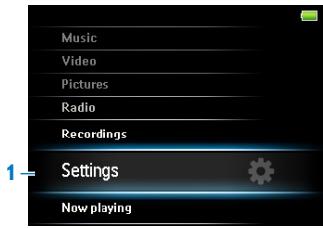 PHILIPS SA5295BT - Réglages - 1