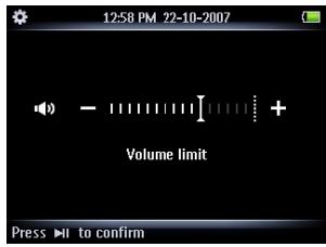 PHILIPS SA5295BT - Définition d'une limite de niveau sonore - 1