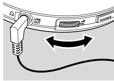 PHILIPS EXP431 - Einstellen der Lautstärke - 1