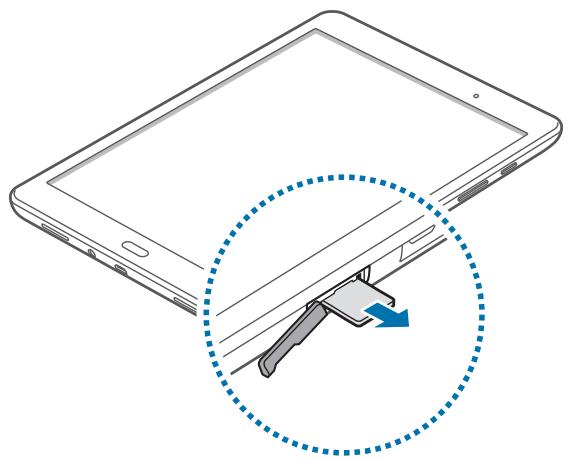 SAMSUNG GALAXY TAB A6 - Retirer la carte SIM ou USIM - 1
