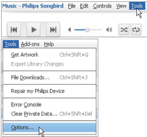 PHILIPS SA3CNT16 - Pour définir le dossier multimédia d'iTunes - 4