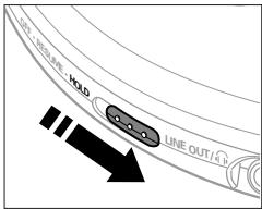 PHILIPS AZ9225 - Locking all buttons - HOLD - 1