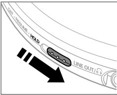 PHILIPS AZ9225 - Blocage de toutes les touches - HOLD - 1