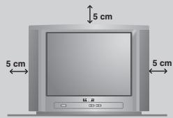 PHILIPS 21PT1666 - Aufstellen des Fernsehgerätes - 1