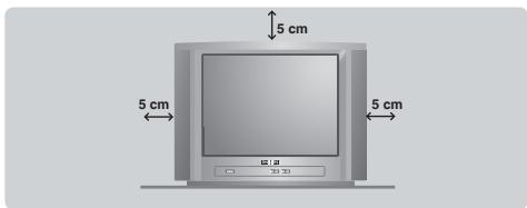 PHILIPS 21PT1820 - ① Plaatsen van het televisietoestel - 1