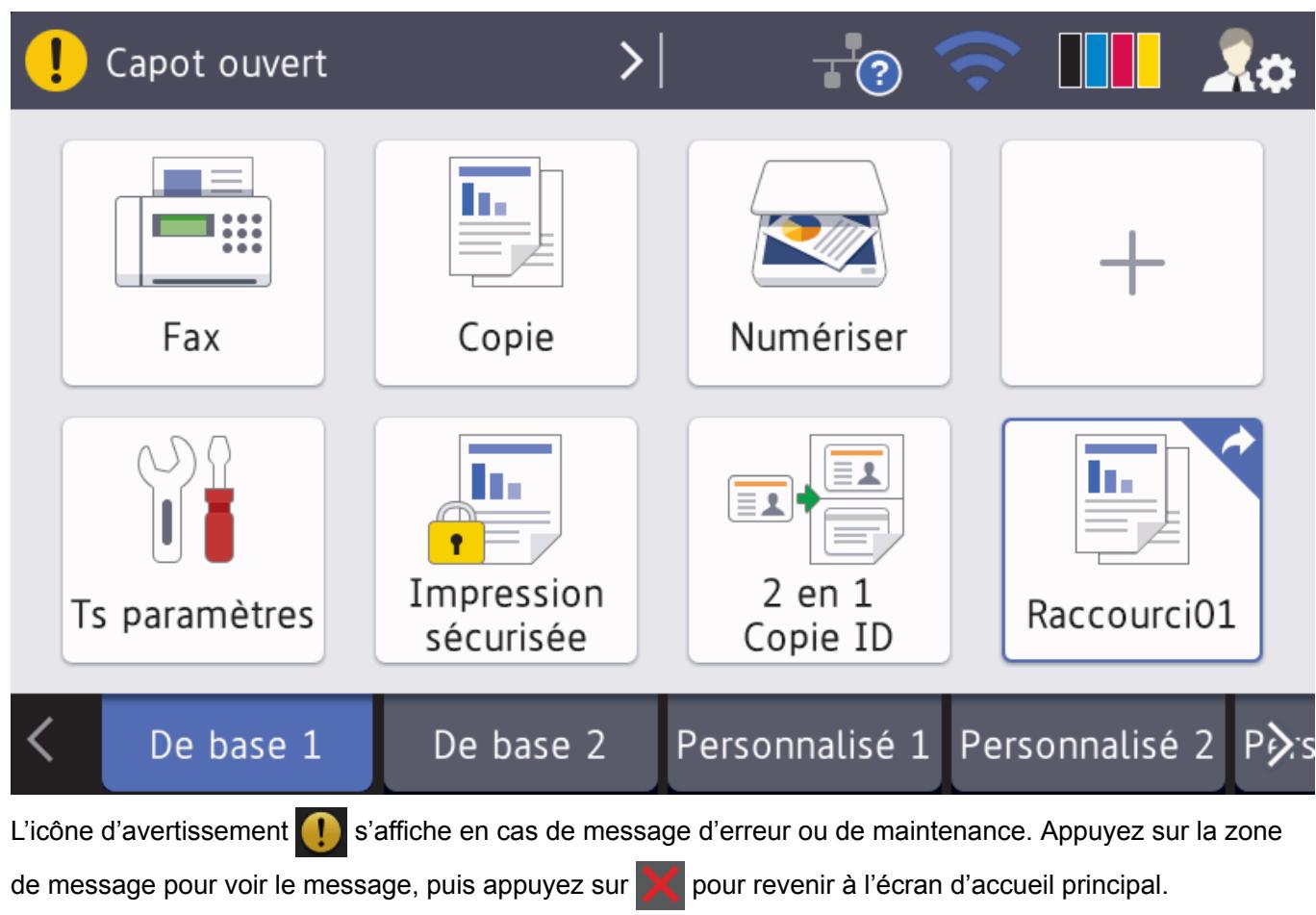 BROTHER DCP-L8410CDW - Icône d'avertissement - 1