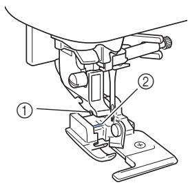 BROTHER F410 - Hook the connecting fork of the side cutter onto the needle clamp screw. - 2