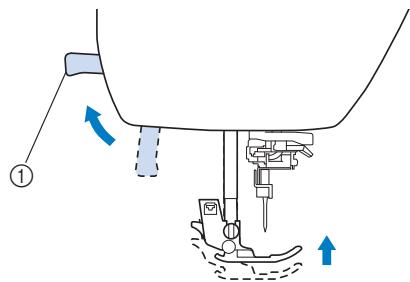 BROTHER F410 - Refer to the following steps to correct the upper threading. Raise the presser foot using the presser foot lever. - 1