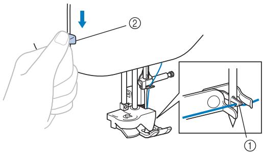 BROTHER F410 - Lower the presser foot lever to lower the presser foot. - 2