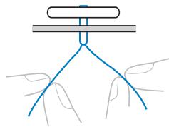 BROTHER F410 - Use scissors to cut the upper thread and the bobbin thread at the beginning of the stitching. - 1